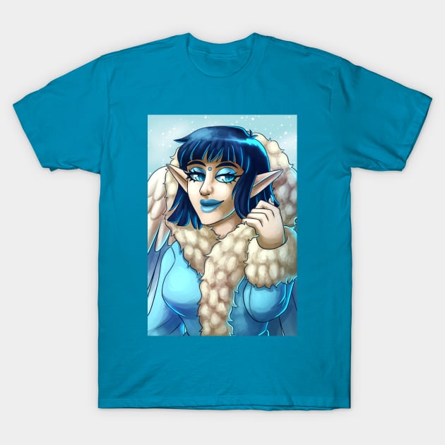 Taelia the Snow Faerie T-Shirt by cometkins